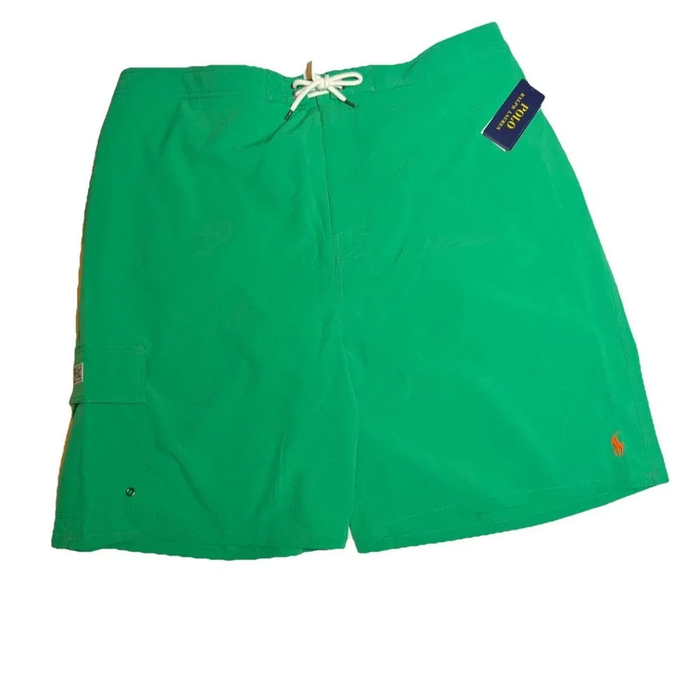 Polo‎ Ralph Lauren 3LTKailua Swim Trunk Board Shorts Big & Tall Green  Cargo
